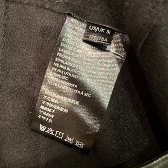 Free People Black Faux Leather Wide Flare Split Leg Pants Womens 31 NWOT - Picture 8 of 8